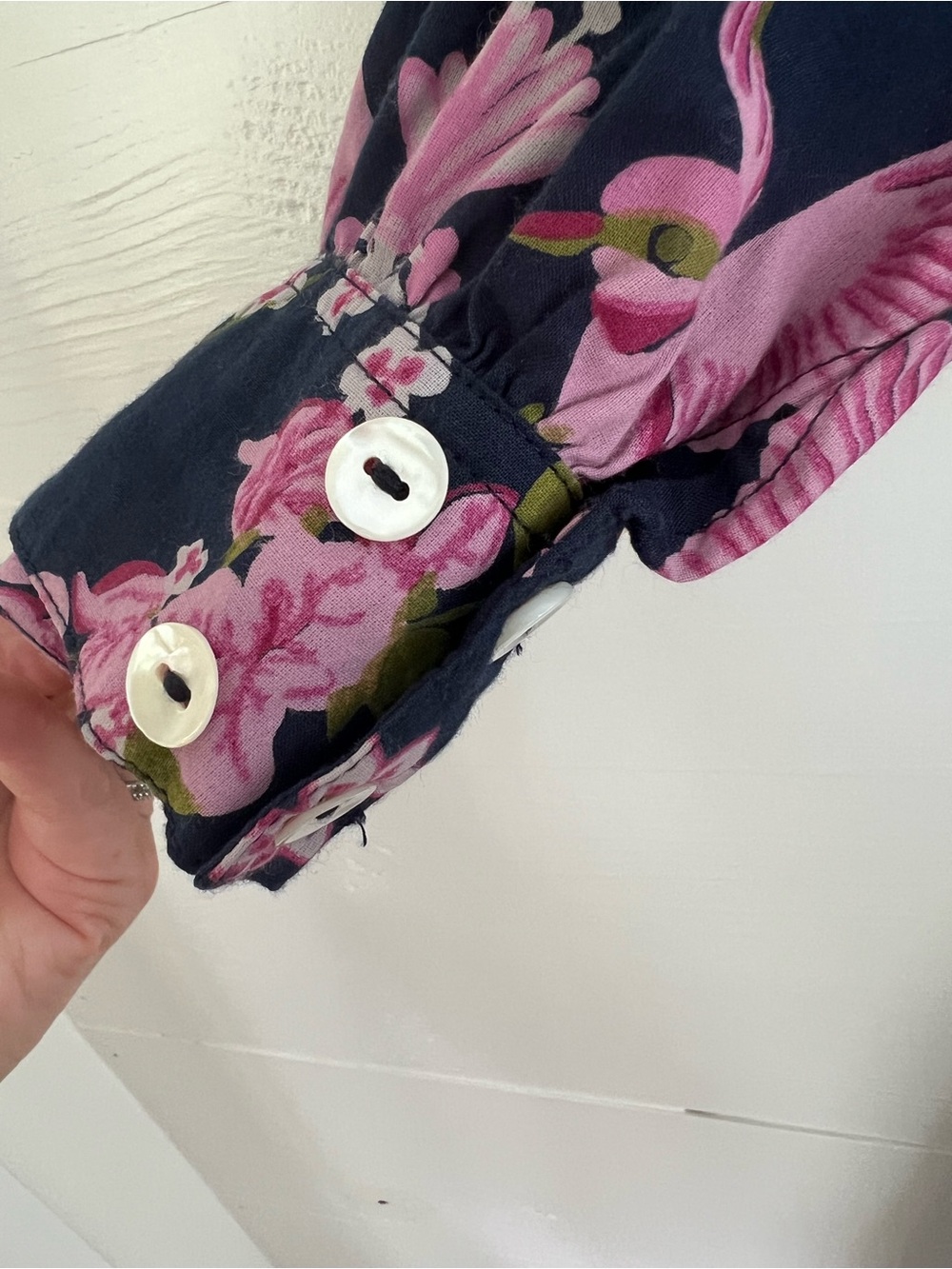 Beyond by Vera Floral-Print Navy Mini Dress with Pink Accents - Picture 4 of 8